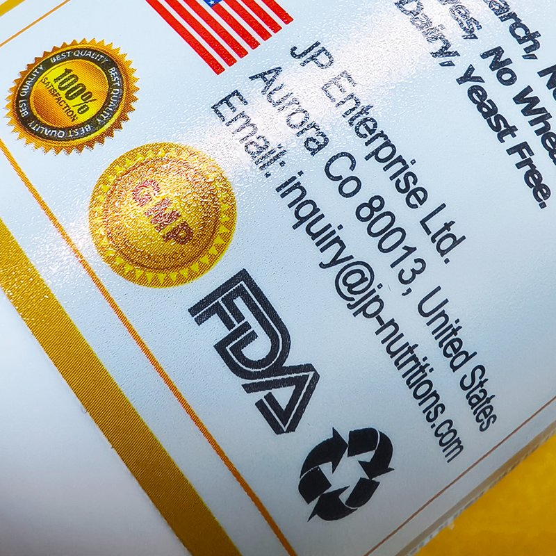 Exquisite Custom Adhesive Health Care Products Label Sticker