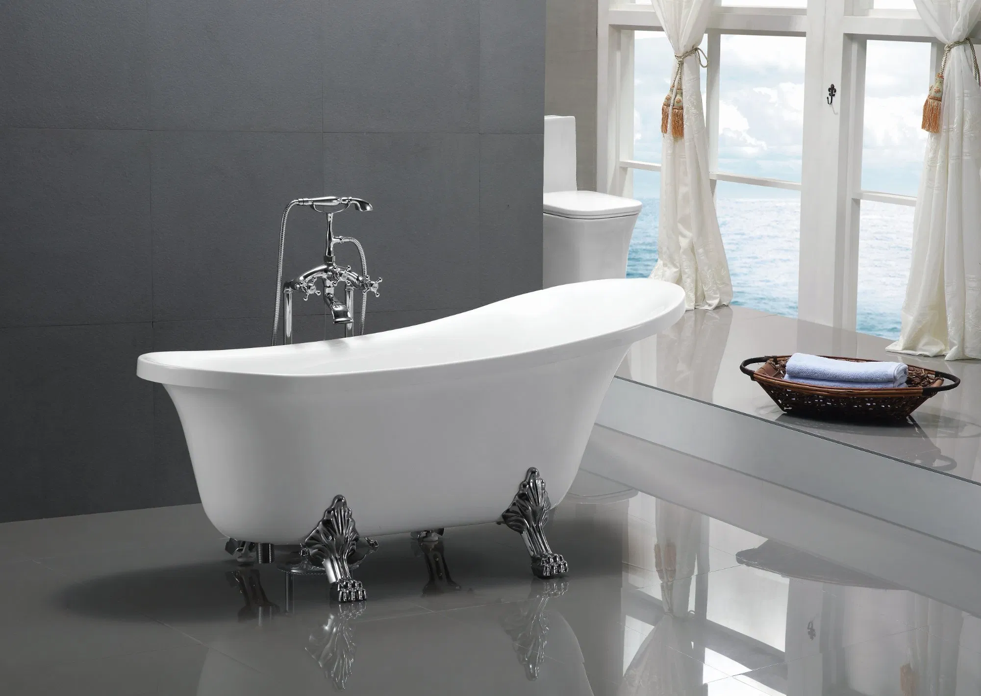 High Quality Acrylic Material Free Standing Bathtub
