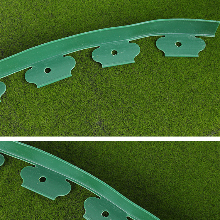 Plastic Garden Edging, Flexible 10m Lawn Edging with 30 Strong Securing Pegs, Green