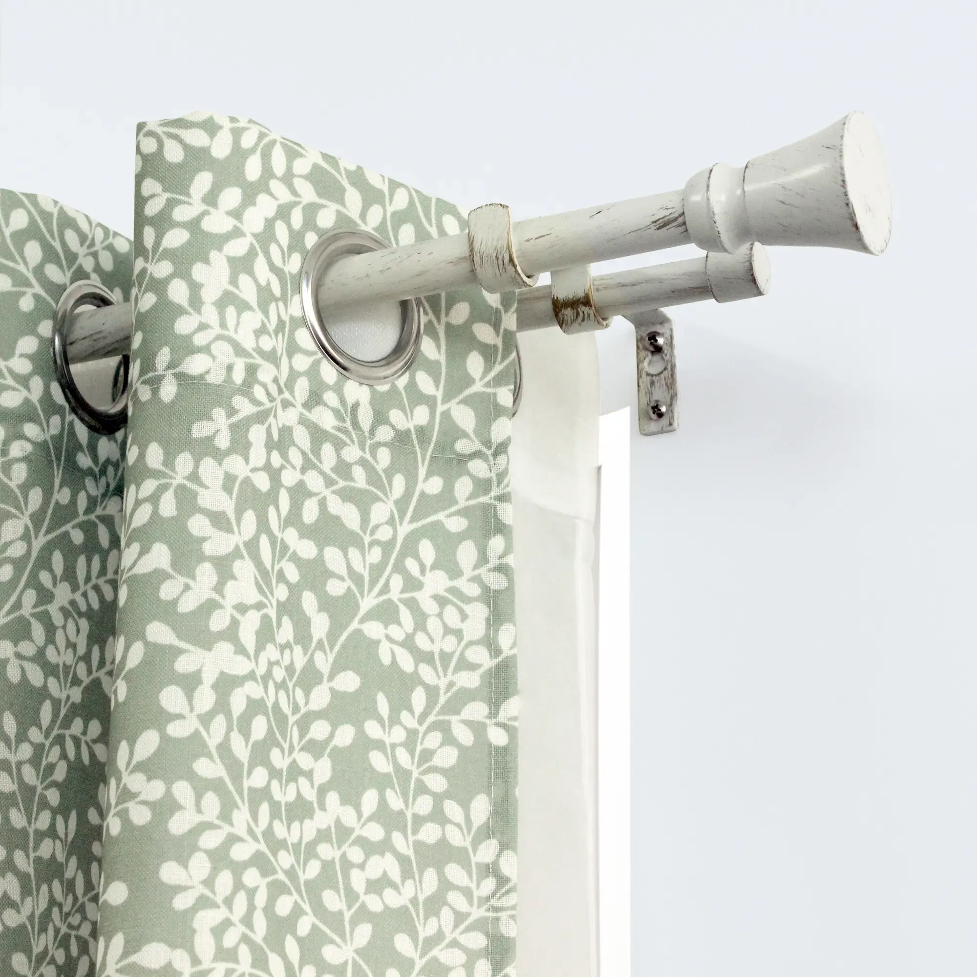 Adjustable Curtain Rods Curtain Rod Set Window Curtain Rods with Sturdy Structure