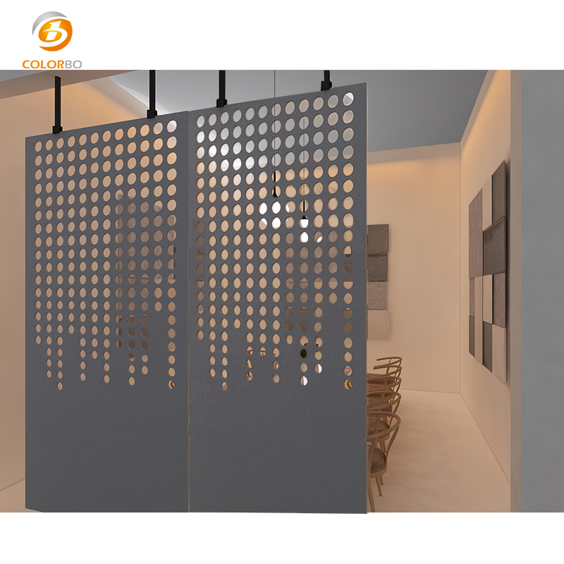 High Quality SGS Certified Carton Packed Space Divider Partition Movable Hanging Screen