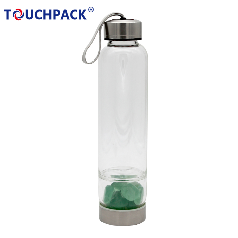 500ml Custom Glass Water Bottle Crystal Drinking Bottle