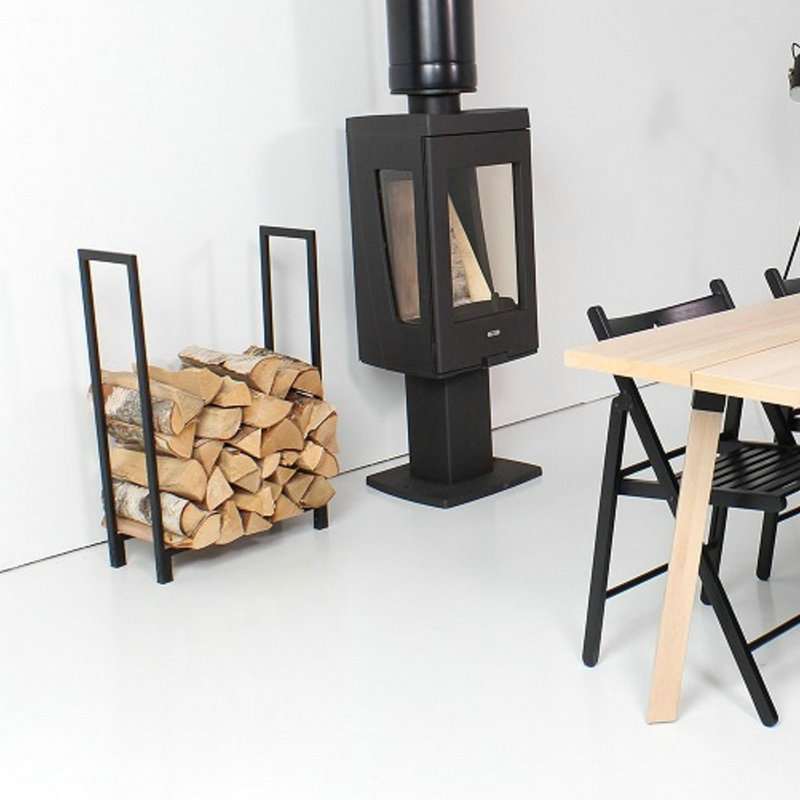 Steel Fire Wood Rack for Home Decor and Display in Winter