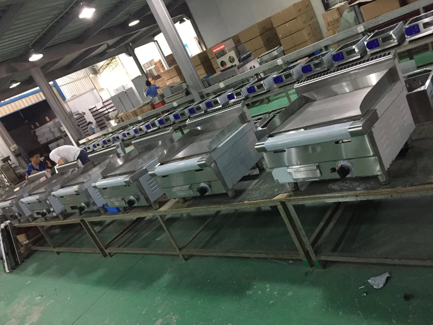 Commercial Stainless Steel Counter Top Flat Electric Grill Griddle Non-Stick Teppanyaki Cooking Equipment