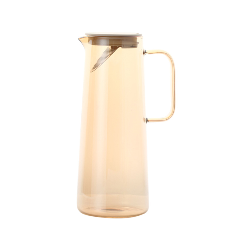 Stylish Borosilicate Glass Lemon Pitcher Refreshing Drinks Kettle