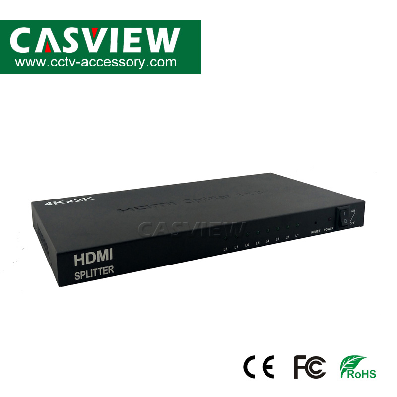 HDMI-сплиттер 1x8 4K, черный