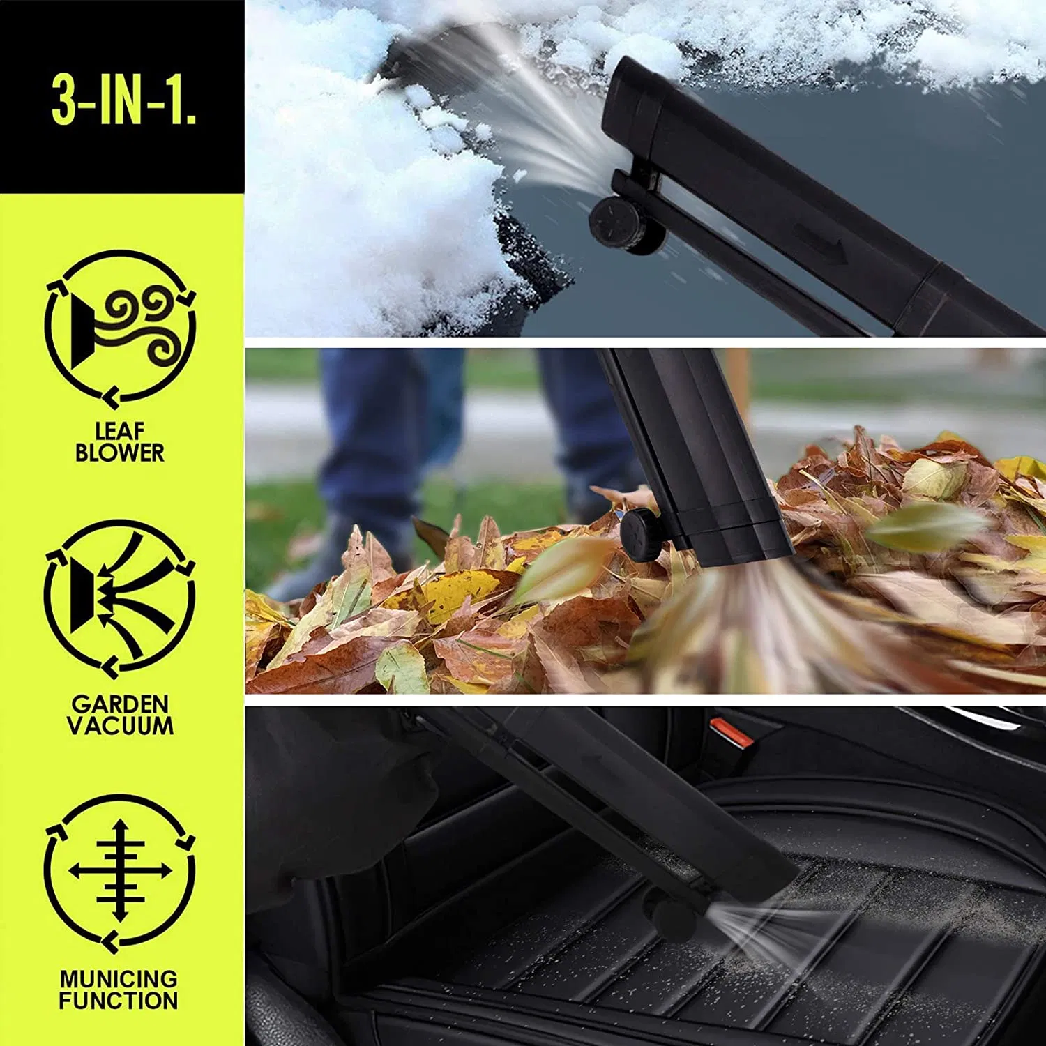 36V Cordless Electric Air Blower Handheld Lithium Battery High Power Wireless Blower Changeable Home Dust Collector Cleaner Blower with Wheels (CDBL009)