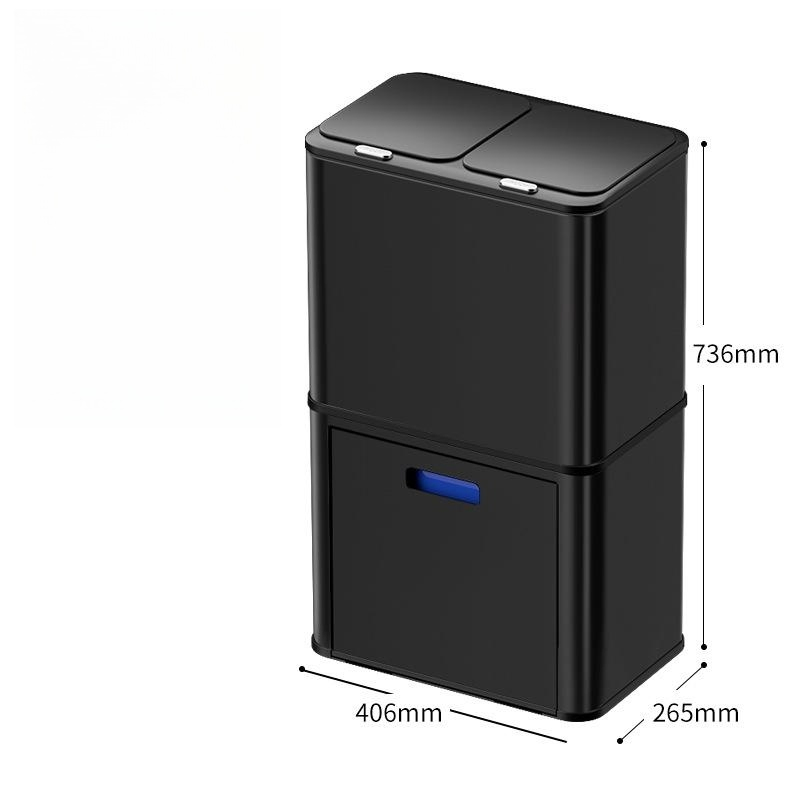 Умный индукционный мусорный бак с сухой и влажной сортировкой