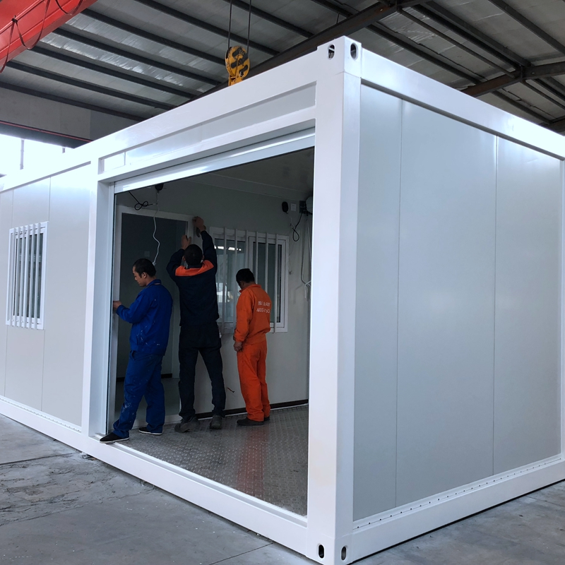 Foldable Flat Pack Shipping Prefabricated Container Shop Garage Storage Storehouse with Roller Shutter Roll up Door
