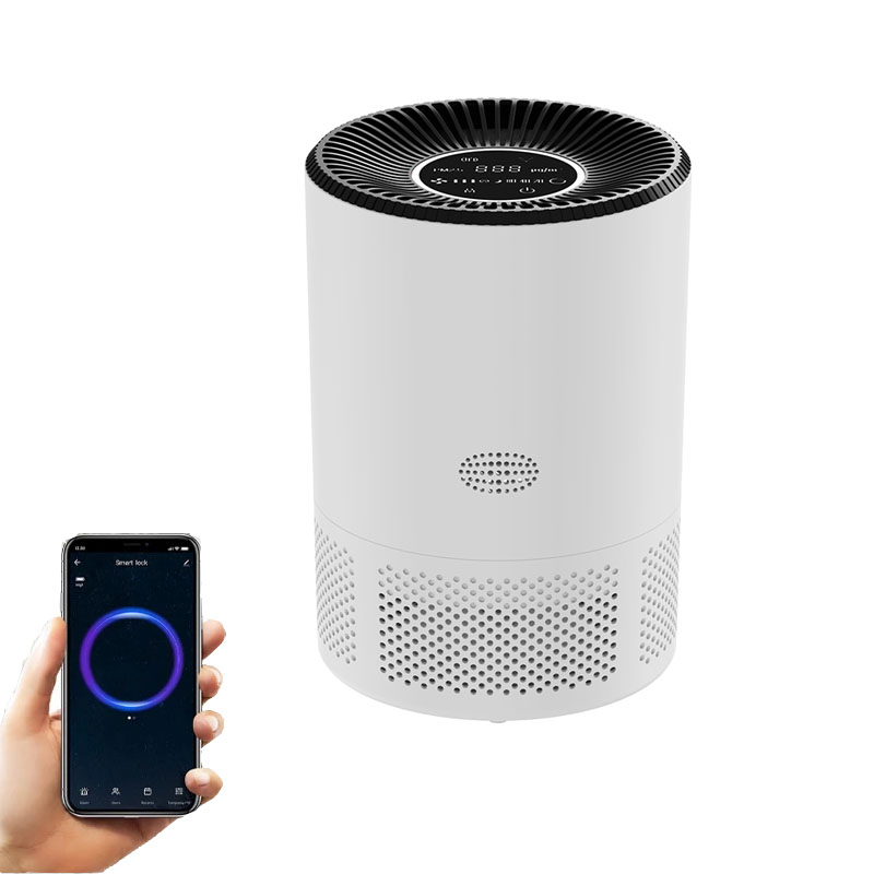 Tuya WiFi Mobile APP Remote Control Desktop Home Pm2.5 HEPA Filter Air Cealning Air Purifier Work with Alexa and Google Home