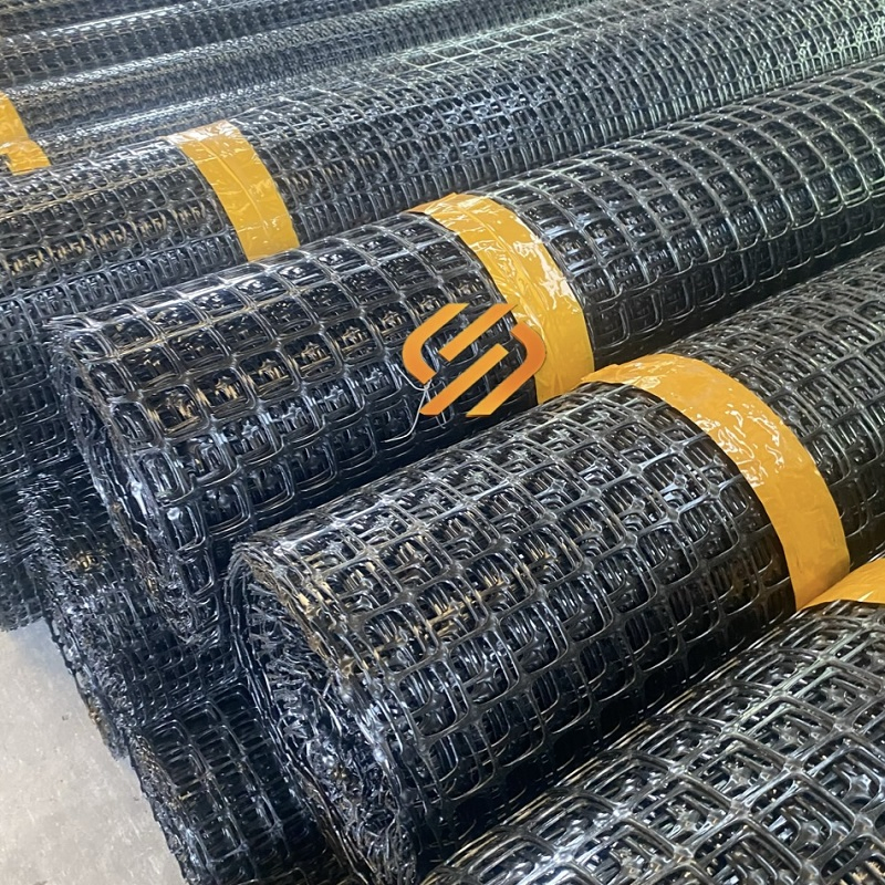 PP Biaxial Geogrid Triaxial Geogrids Geo Grids Polypropylene Plastic Biaxial Geogrids 20kN 25kN 30kN 40kN 50kN for Soil Stabilizer Road Reinforcement
