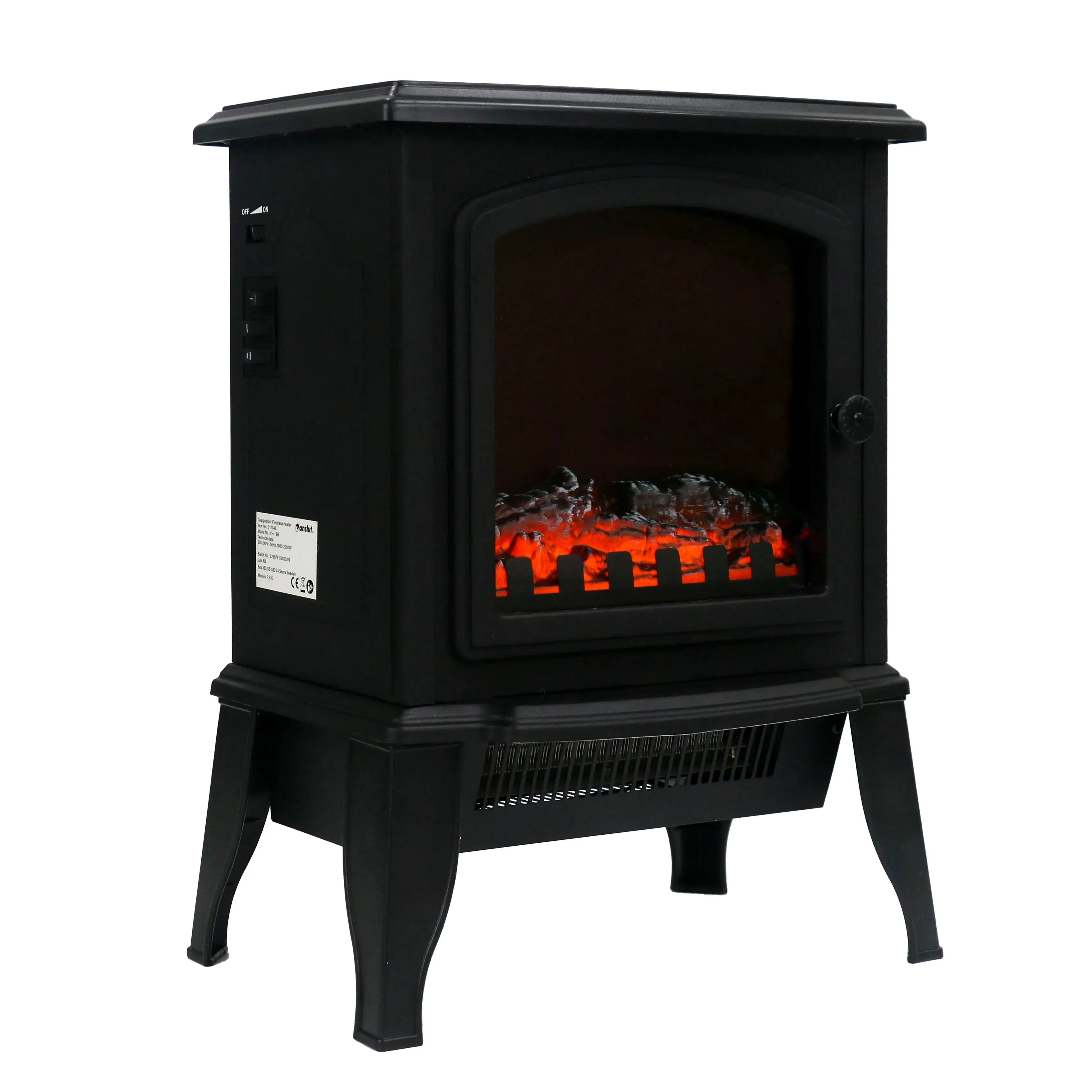 Чугунная дровяная печь-камин для дома