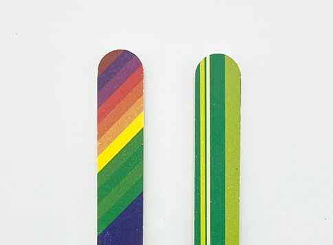 Custom Rainbow Nail File Customized Printed Logo Manicure Nail Buffer File