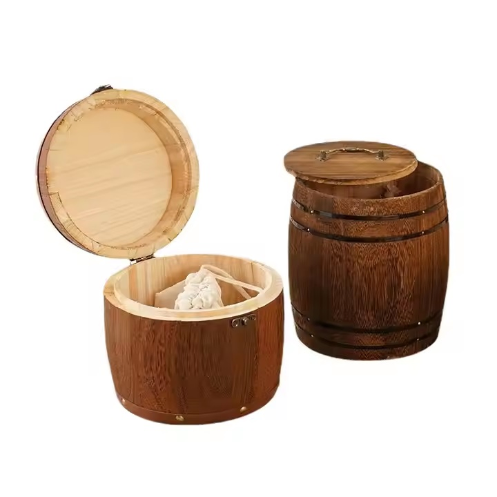 One-Stop Service Eco-Friendly Multipurpose Keeps Drinks Chilled Portable Wooden Ice Bucket for Leven Experimental Linkwood