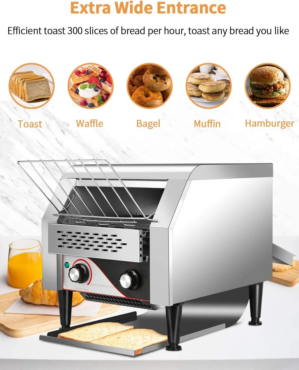Professional Catering Equipment Restaurant Bun Toaster Commercial Electric Conveyor Toaster Manufacturers