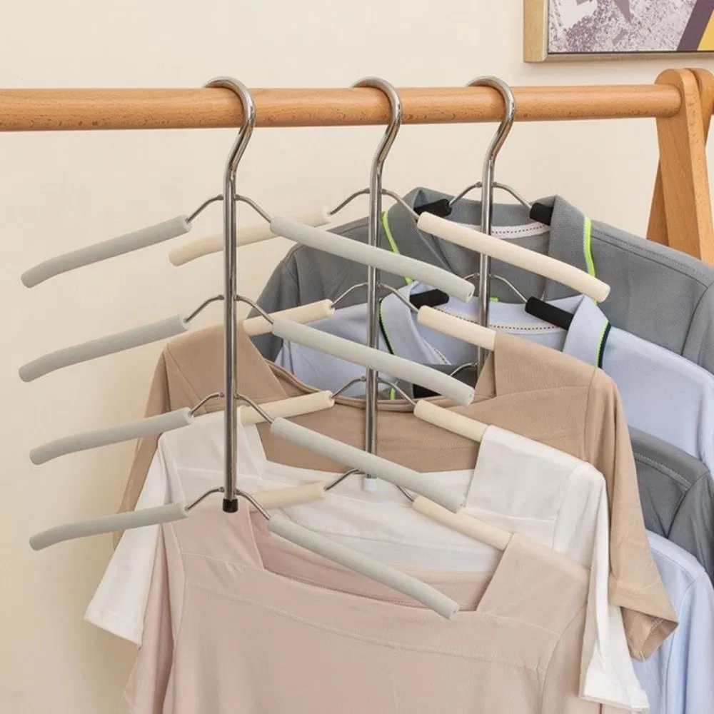 5 Layer Non-Slip Clothes Rack Hanger Wardrobe Closet Wbb29901