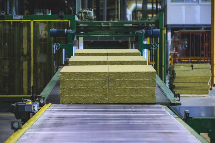 ABM® CE Certified 110kg/m³ Curtain Wall Firestop Rock Wool Insulation Board