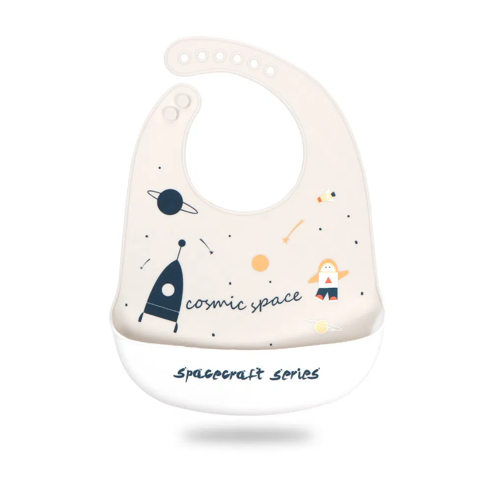 New Baby Cartoon Silicone Bib Oil-Proof Not Afraid of Dirty Ultra-Soft Dental Bibs