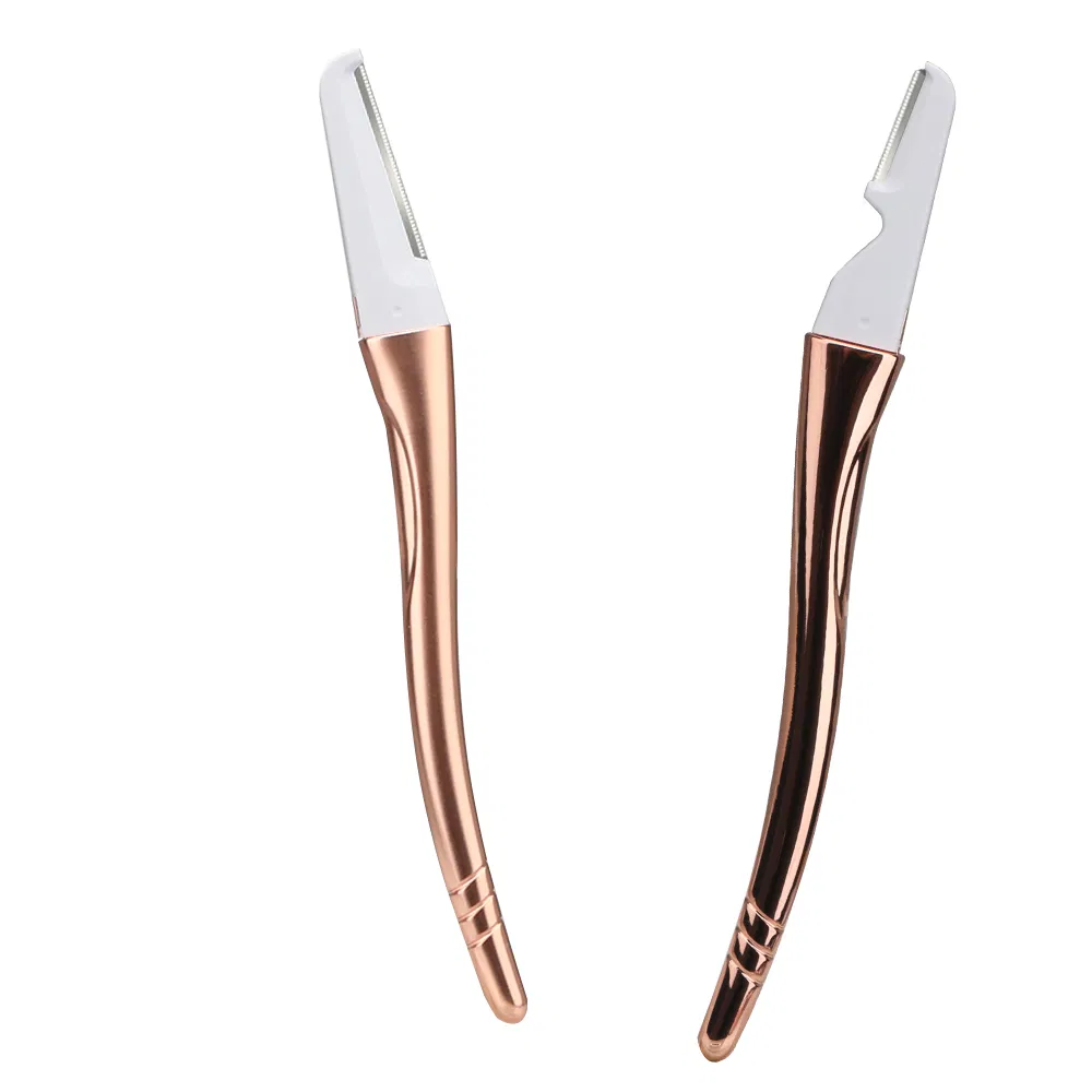 Dermaplaning Eyebrow Razor Metal Handle Stainless Steel Blade Facial Razor