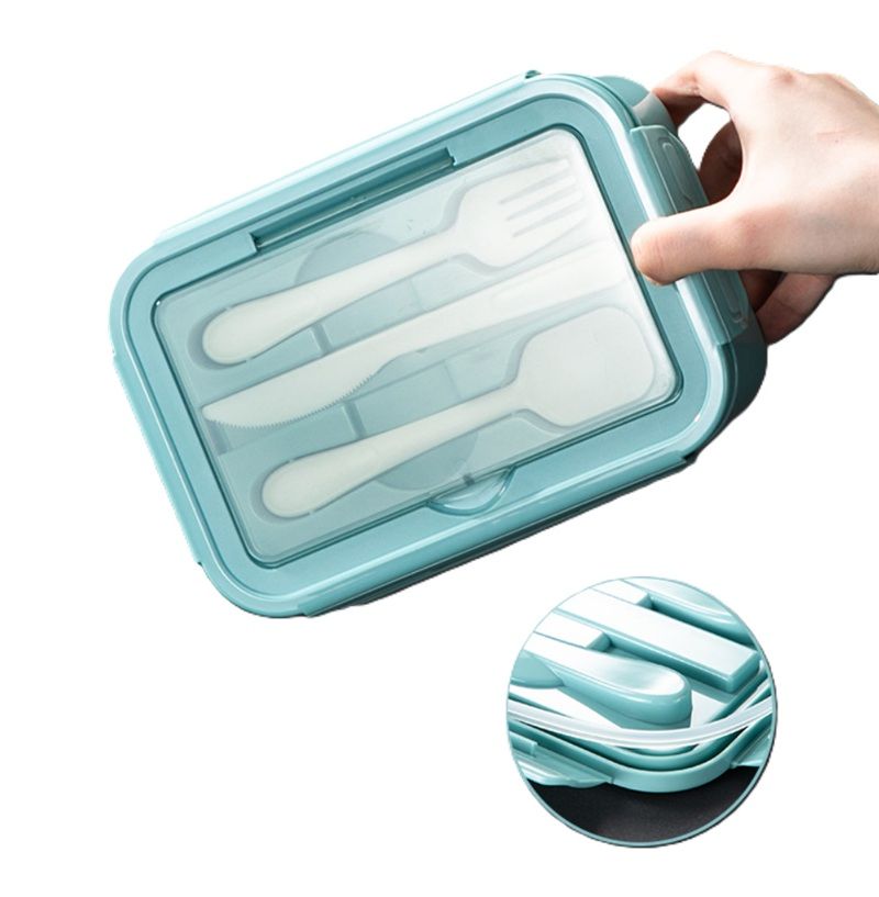 Stylish Reusable Plastic Lunch Box with Secure Lid Design