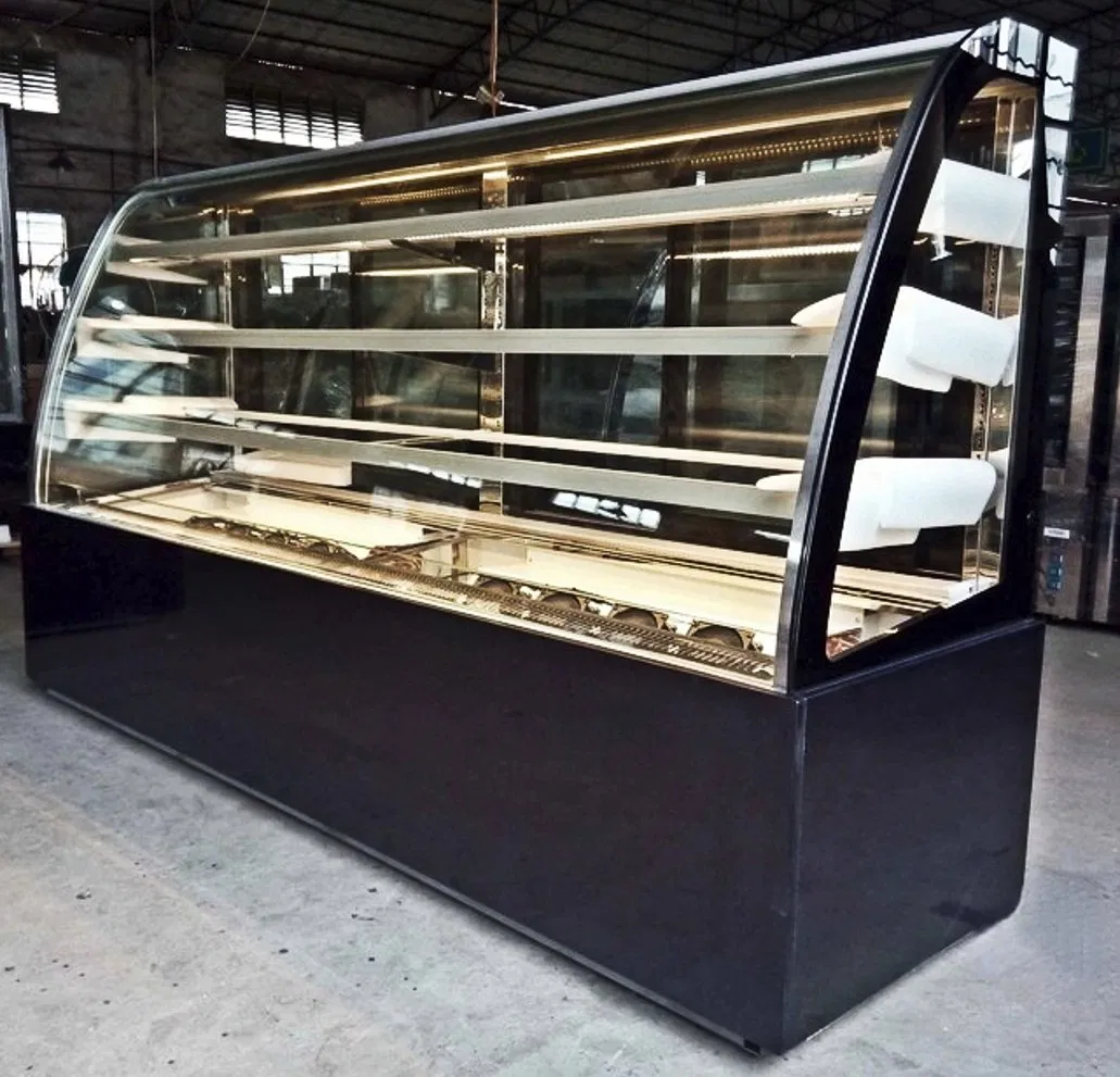 Factory Price High Quality Mirror Steel Bakery Display Fridge Cake Refrigerator Showcase