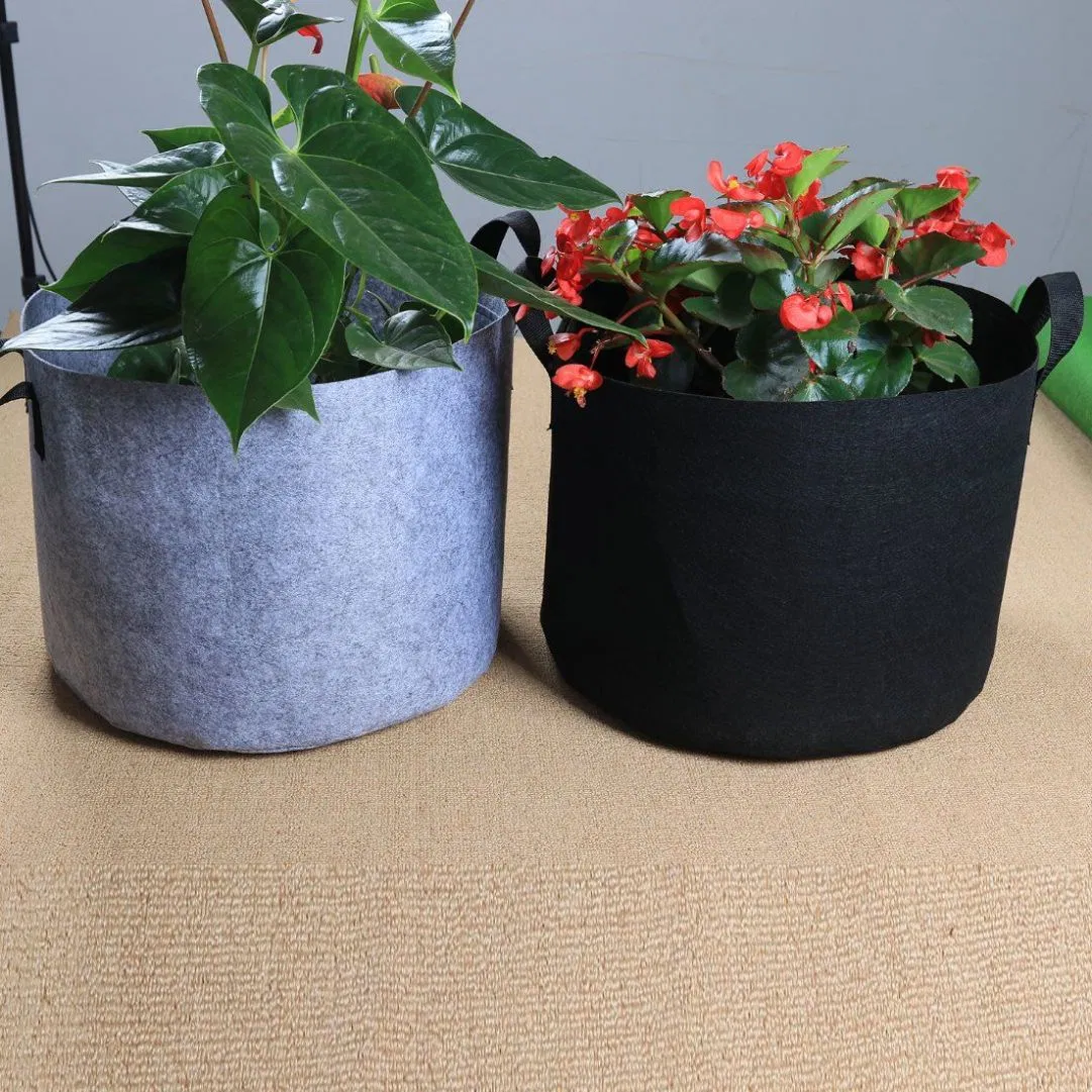 Black Non-Woven Fabric Plant Growing Pot Flower Grow Bags