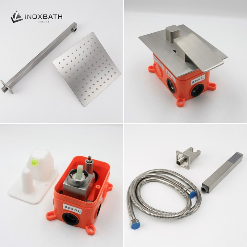 Built-in Showerhead Saltwater Proof Finish Hygienic Spray High Velocity Technology