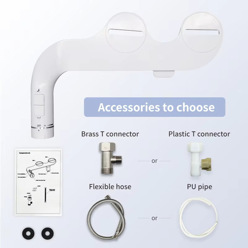 OEM Bidet Attachment with Dual Nozzle Self-Cleaning Cold Water Bidet