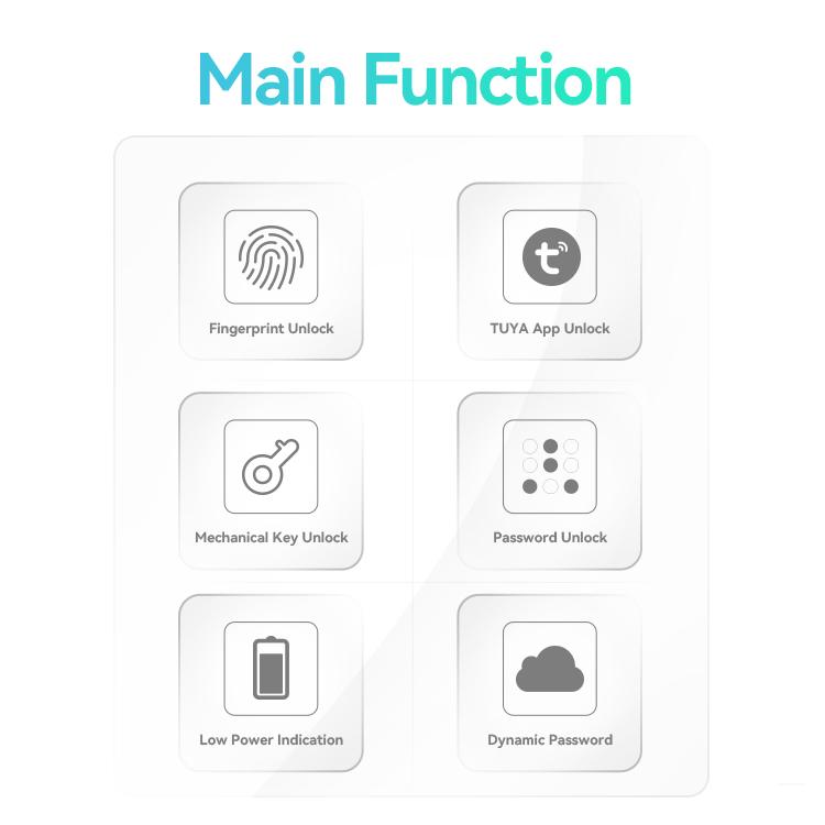 Leelen Cerradura Inteligente WiFi Security Door Lock Tuya APP Control Password Fingerprint Keyless Smart Door Handle Lock