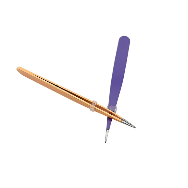 Precision Stainless Steel Slanted Eyebrow Tweezer for Effortless Eyebrow Shaping