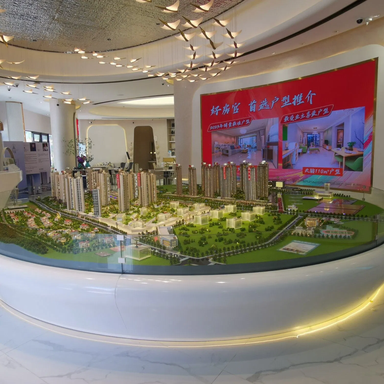 3D High Quality Customized Modern Apartment Residential and Surrounding Planning Architectural Model