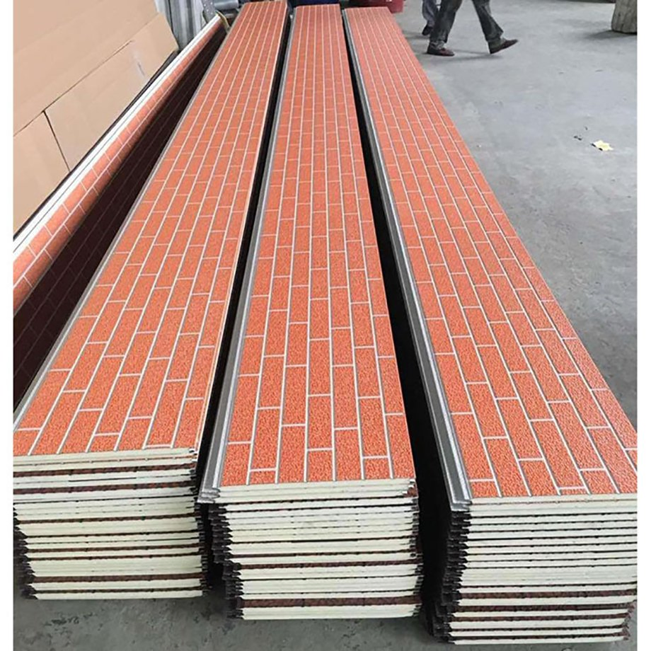 Noise Reduction Carved Metal Plate Outer Covering Wall Board PU Insulated Cladding Panel for Home House Decoration