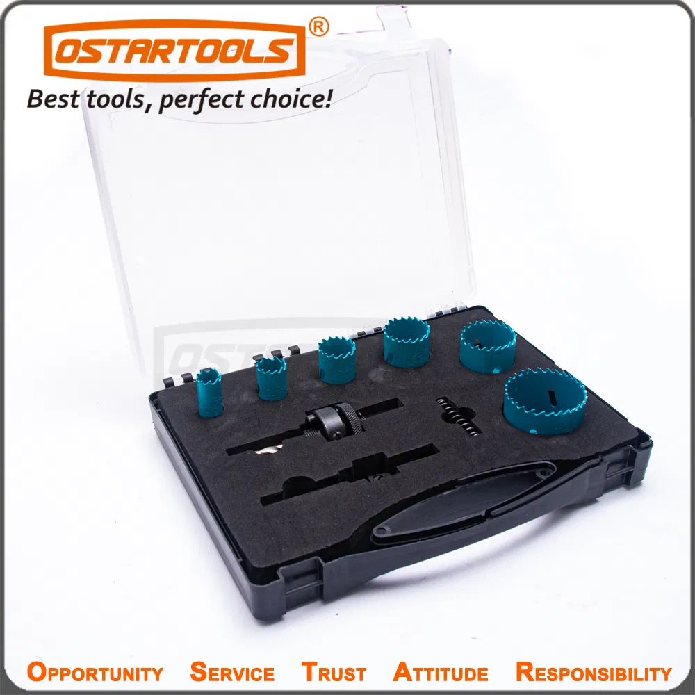 Bi-Metal 8% Cobalt Hole Saw Set Hole Cutter Kit for Metal Cutting to Cut Pipe Plate and Nail in Wood Hard Floors