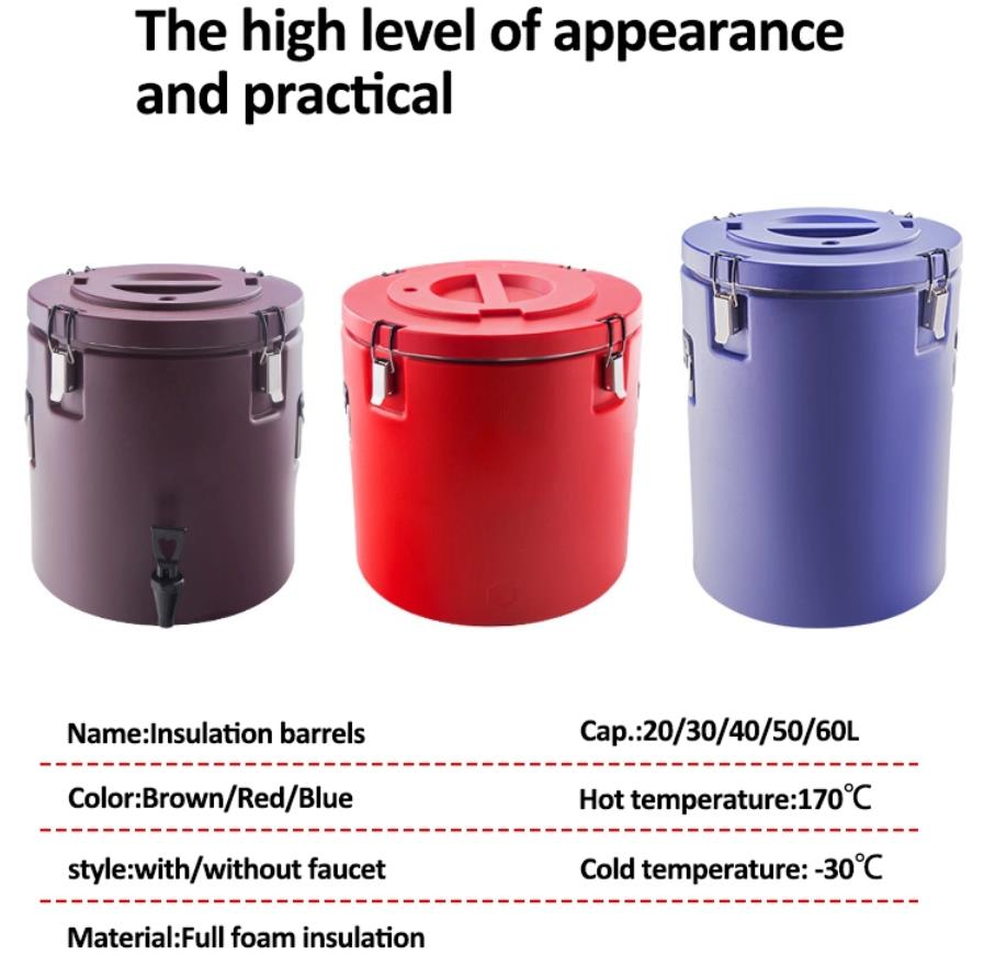 Heavybao Stainless Steel Insulated Bucket with PP Cover for Drink
