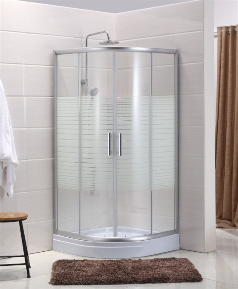 Simple Glass Door Enclosure with Mat and Fog for Toilet Bathroom Wc Shower