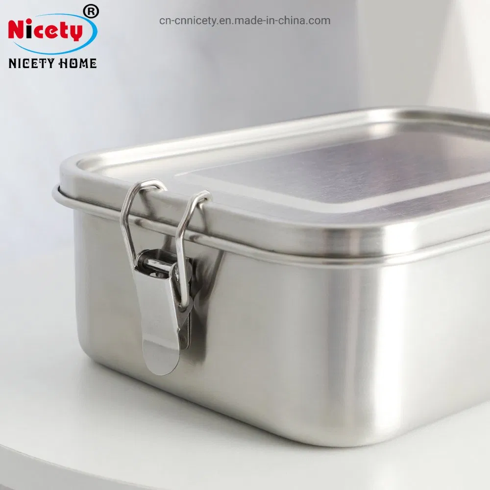 1200ml Insulated Travel Camping Fruit Bento Box Eco-Friendly Biodegrable Kitchenware Dinnerware Sushi Takeaway Storage Container Box Stainless Steel Lunch Box