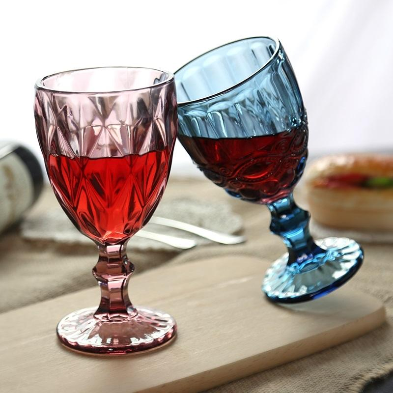 Elegant Colored Crystal Glass Stemware for Weddings and Events