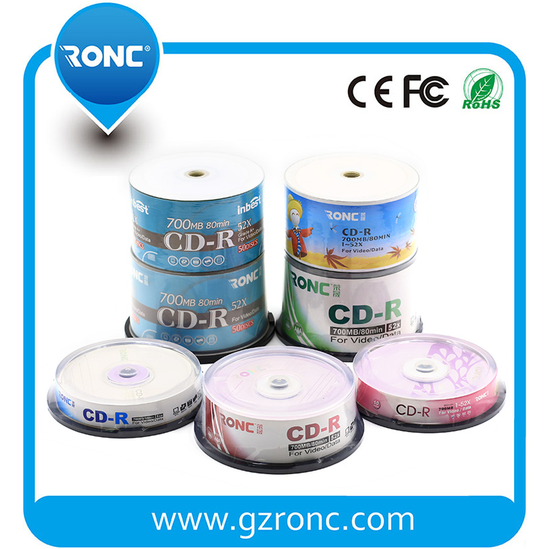 Чистый CD-R диск 700МБ 80мин 52X для печати