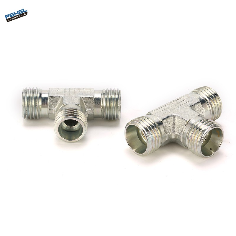 Адаптер гидравлический Male Run Tee, конус 24°