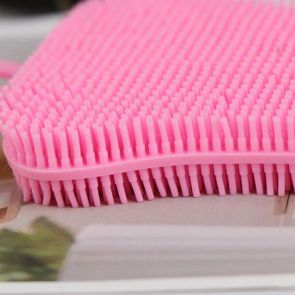 Kitchen Washing Tool Durable Dish Scrubber Silicone Clean Brush Pot Pan Sponge Scrubber Silicone Scouring Pad