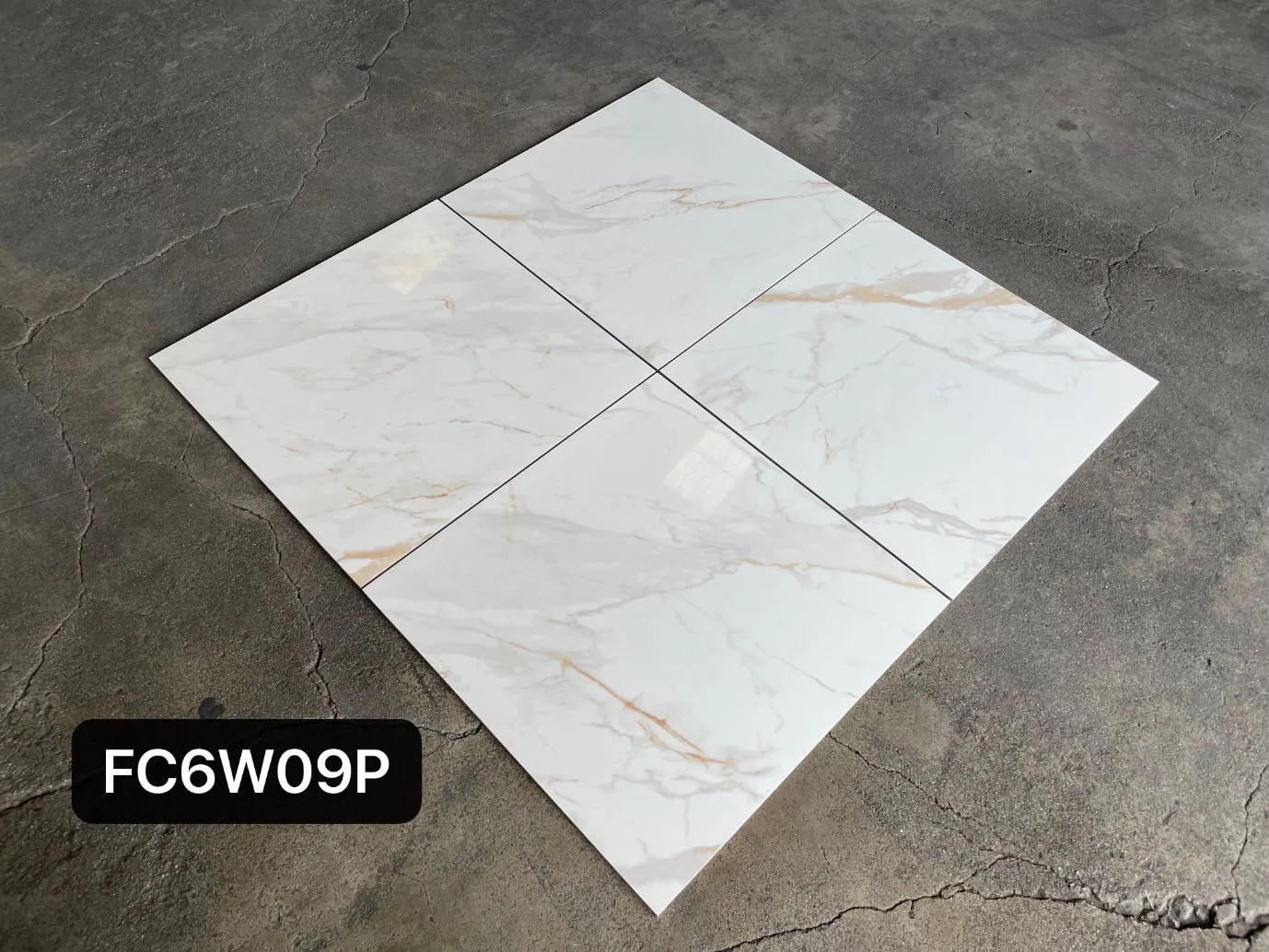 Керамогранитная плитка 600x600 мм мрамор белый