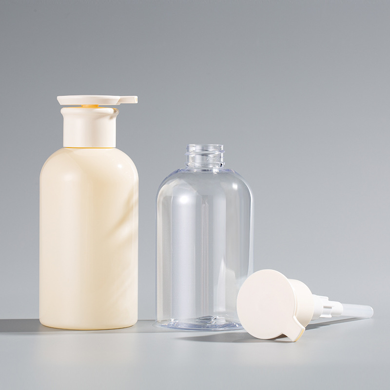 300ml/350ml Skin Care Package Pet Plastic Press Body Emulsion Bottle Printable Logo Hand Wash Shower Bottle