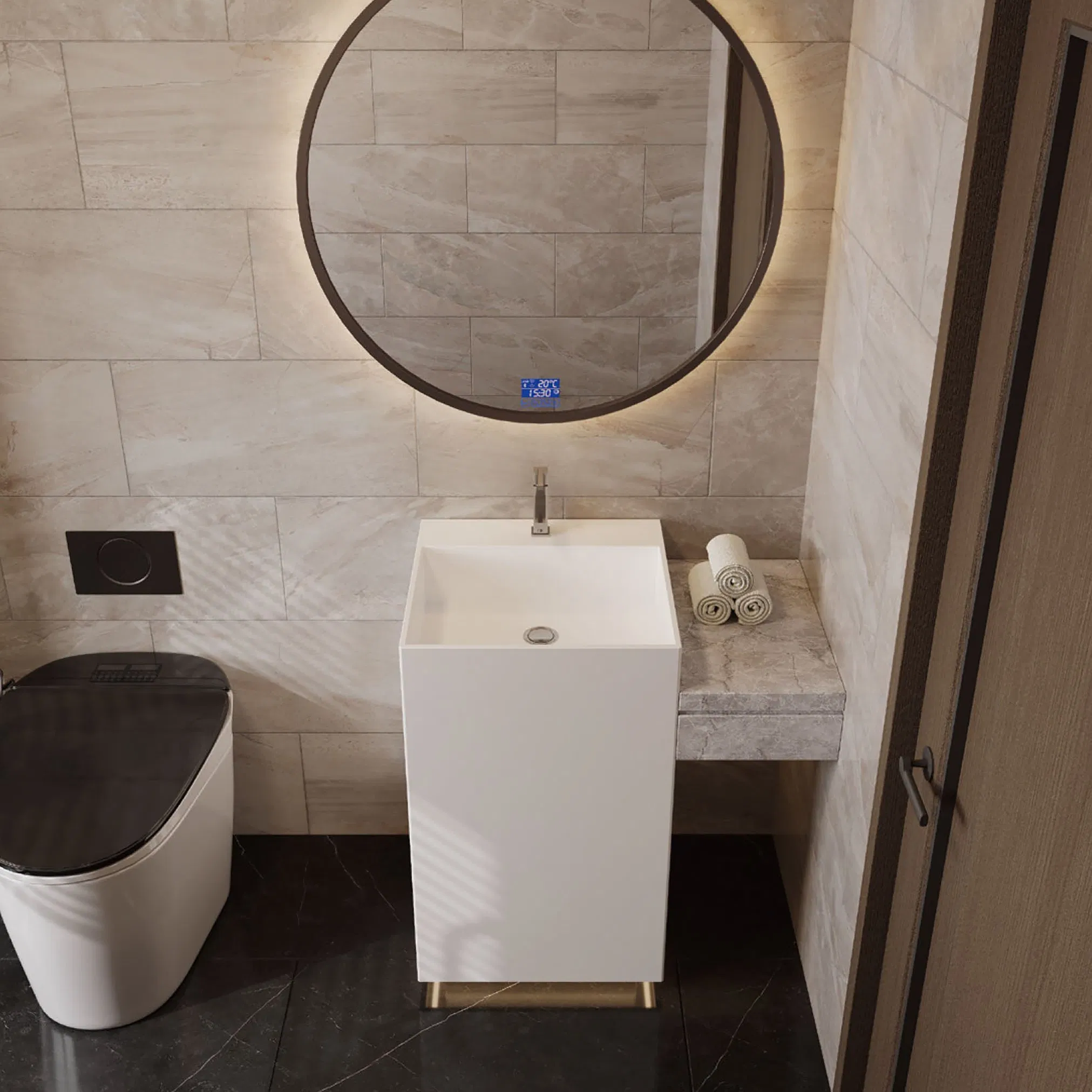 Современная раковина для отеля из акрила, минимализм