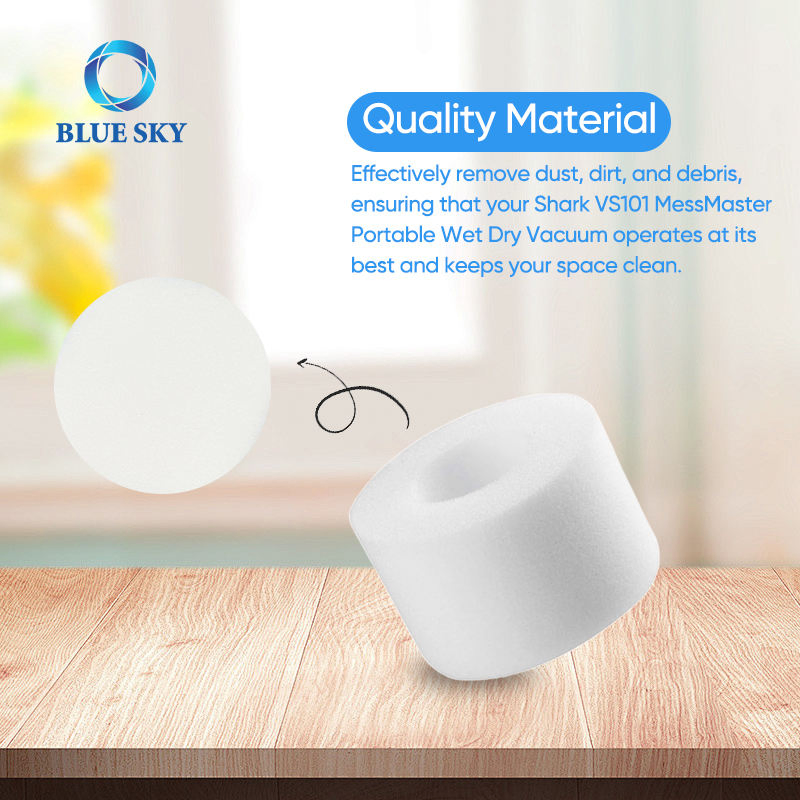 Sponge Foam Filter for Sharks (VS100 VS101 VS100C MessMaster Portable Wet Dry Cordless Stick Vacuum Cleaner)