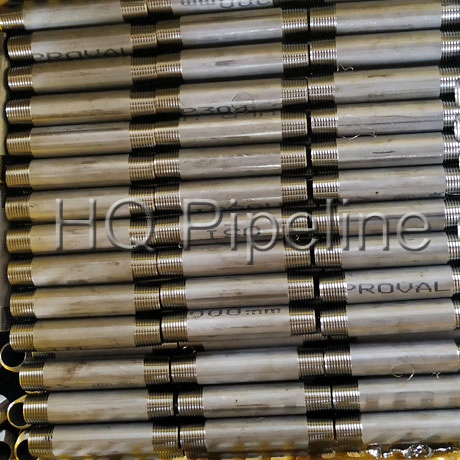 Galvanized Carbon Steel/Stainless Steel Threaded Pipe Fittings Sch40, Sch80 NPT Thread Barrel Nipples