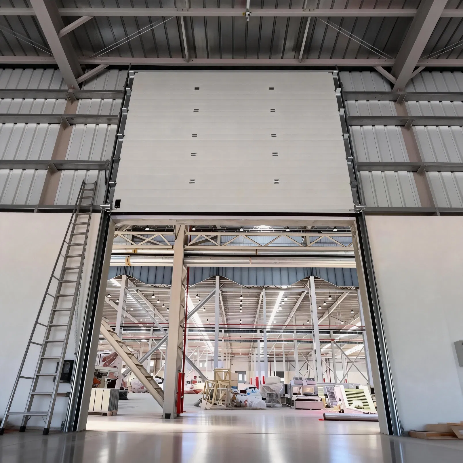 Mechanically Operated Steel Electric Insulated Roll up Folding Sectional Garage Door for Large Industrial Openings