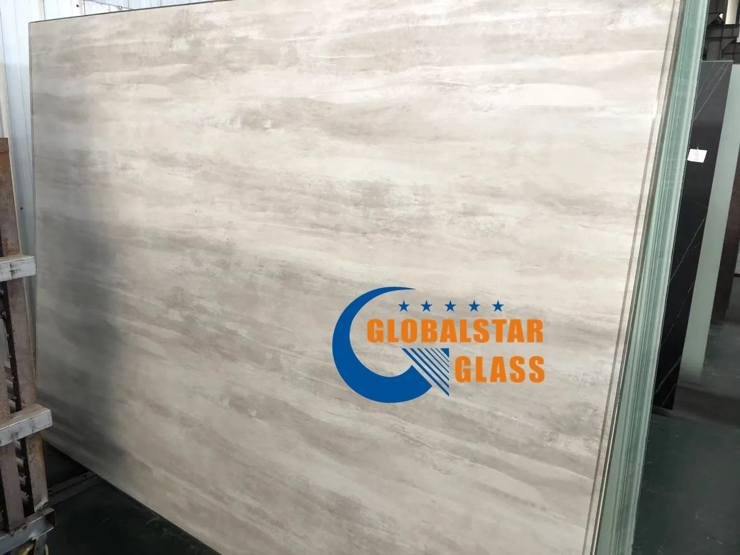 European Style Decorative Glass Temperable Marble Design Lacobel T Glass