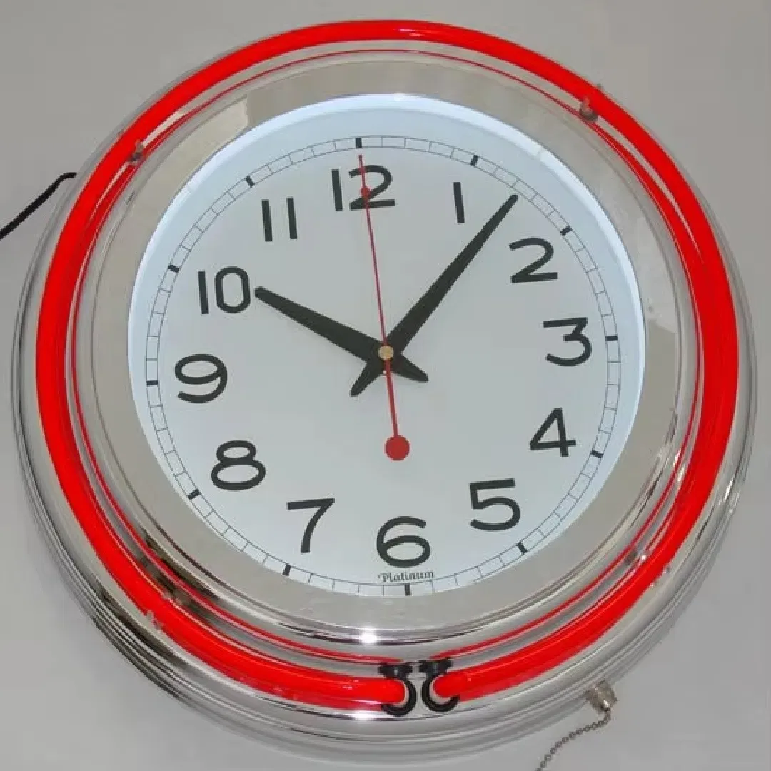 19 Inch Double Neon Tube Wall Clock