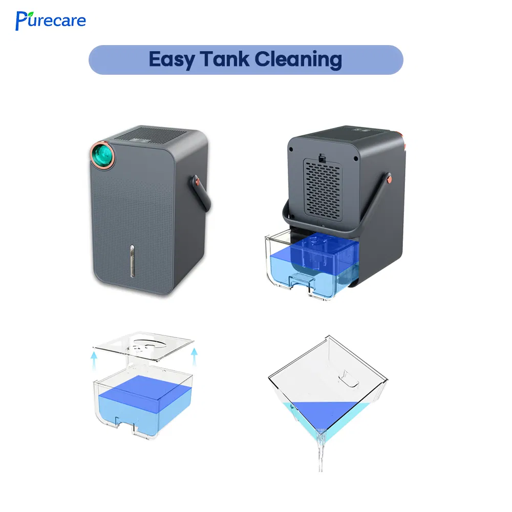 Smart Ambient Light Portable Dehumidification Home 1L Mini Air Dehumidifier