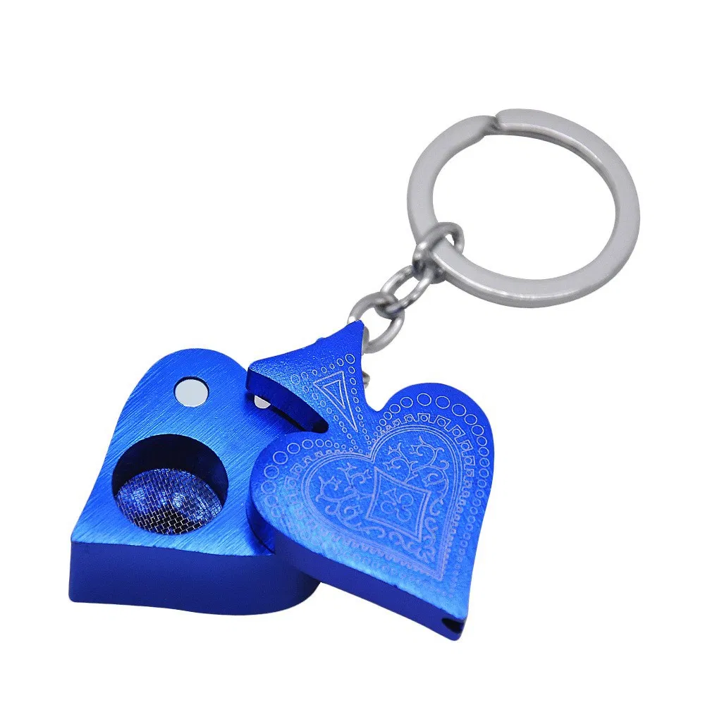 67mm Poker Red Heart Metal Pipe Foldable Portable Metal Pipes